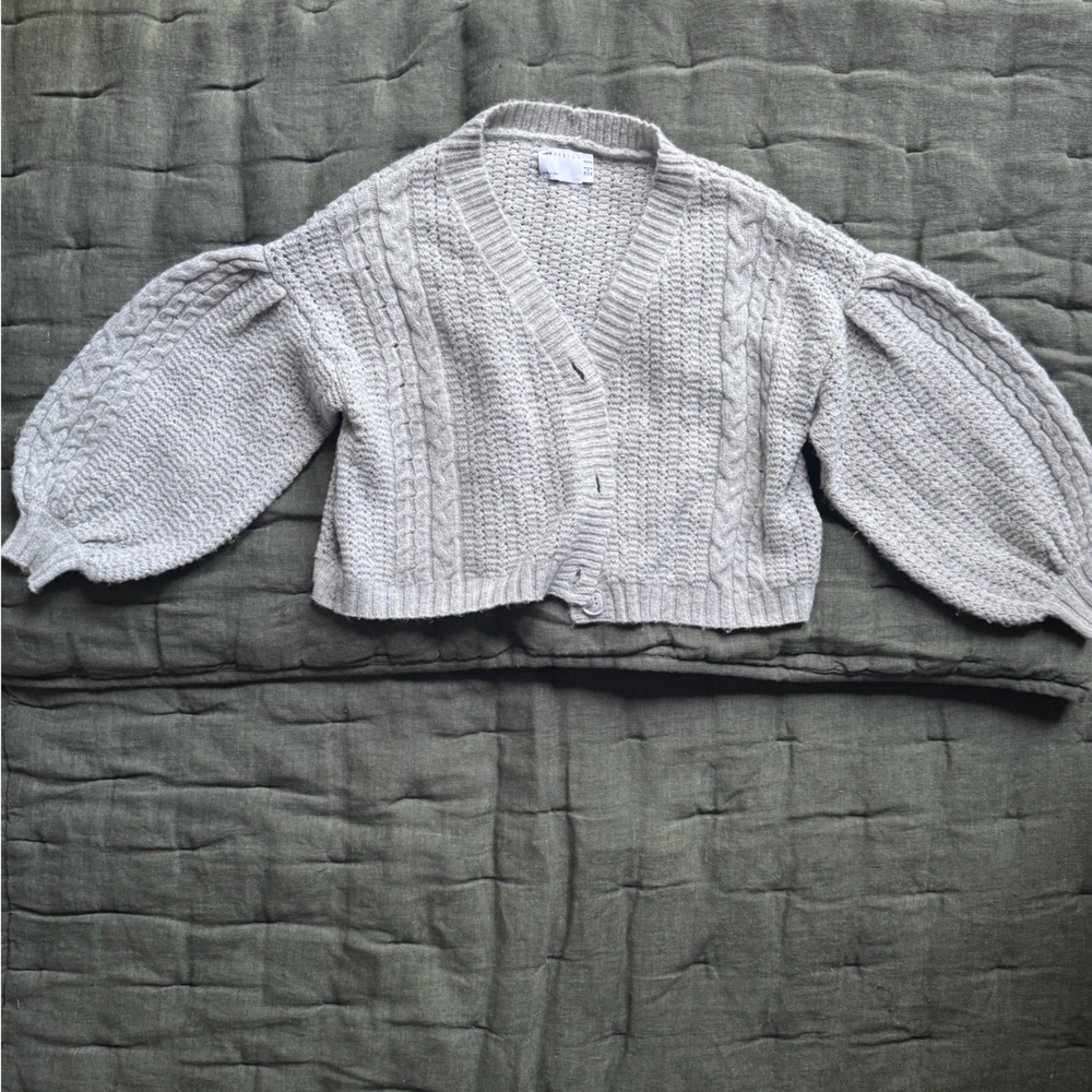 ASOS grey Cable Knit Cardigan